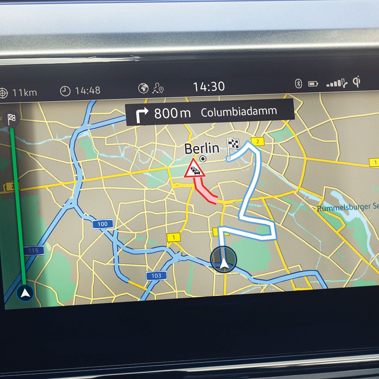 Ansicht des Navigationssystem vom digitalen Cockpit Pro 