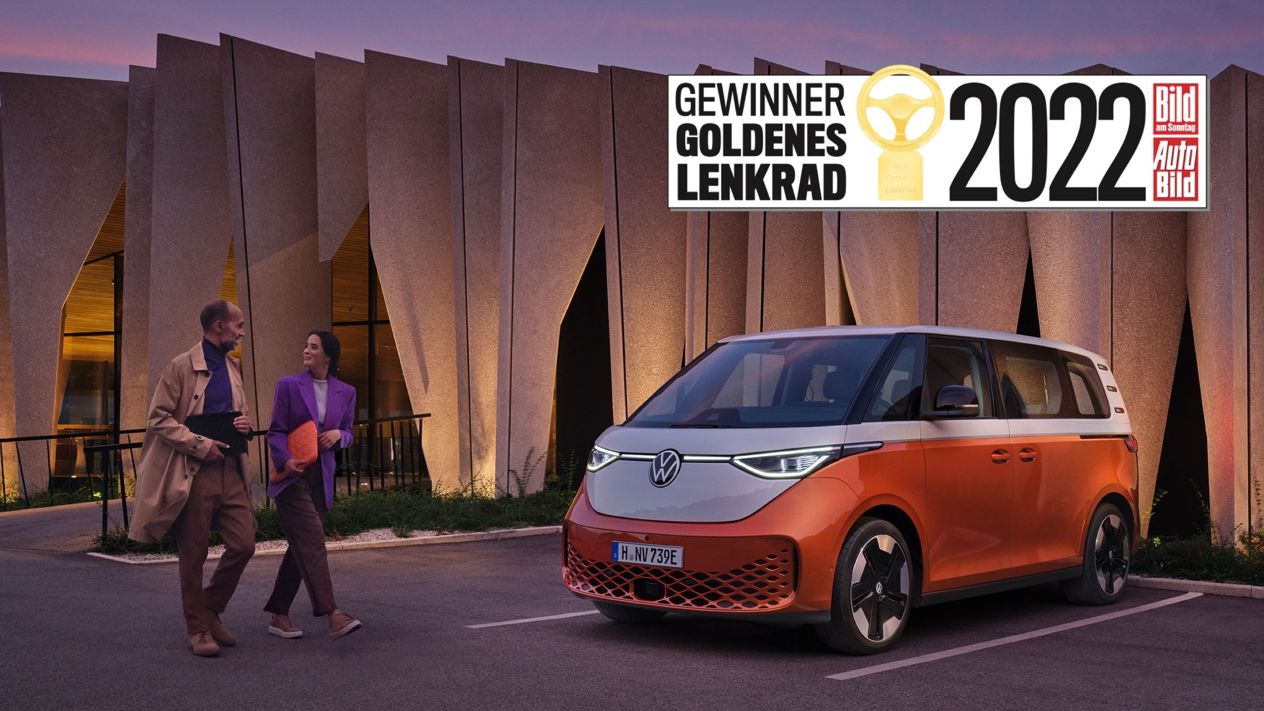 Die Jury des Goldenen Lenkrads 2022 wählte den ID. Buzz zum besten Familienauto
