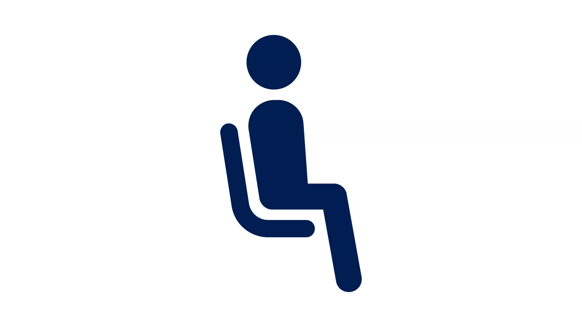 Symbol einer Sitzenden Person
