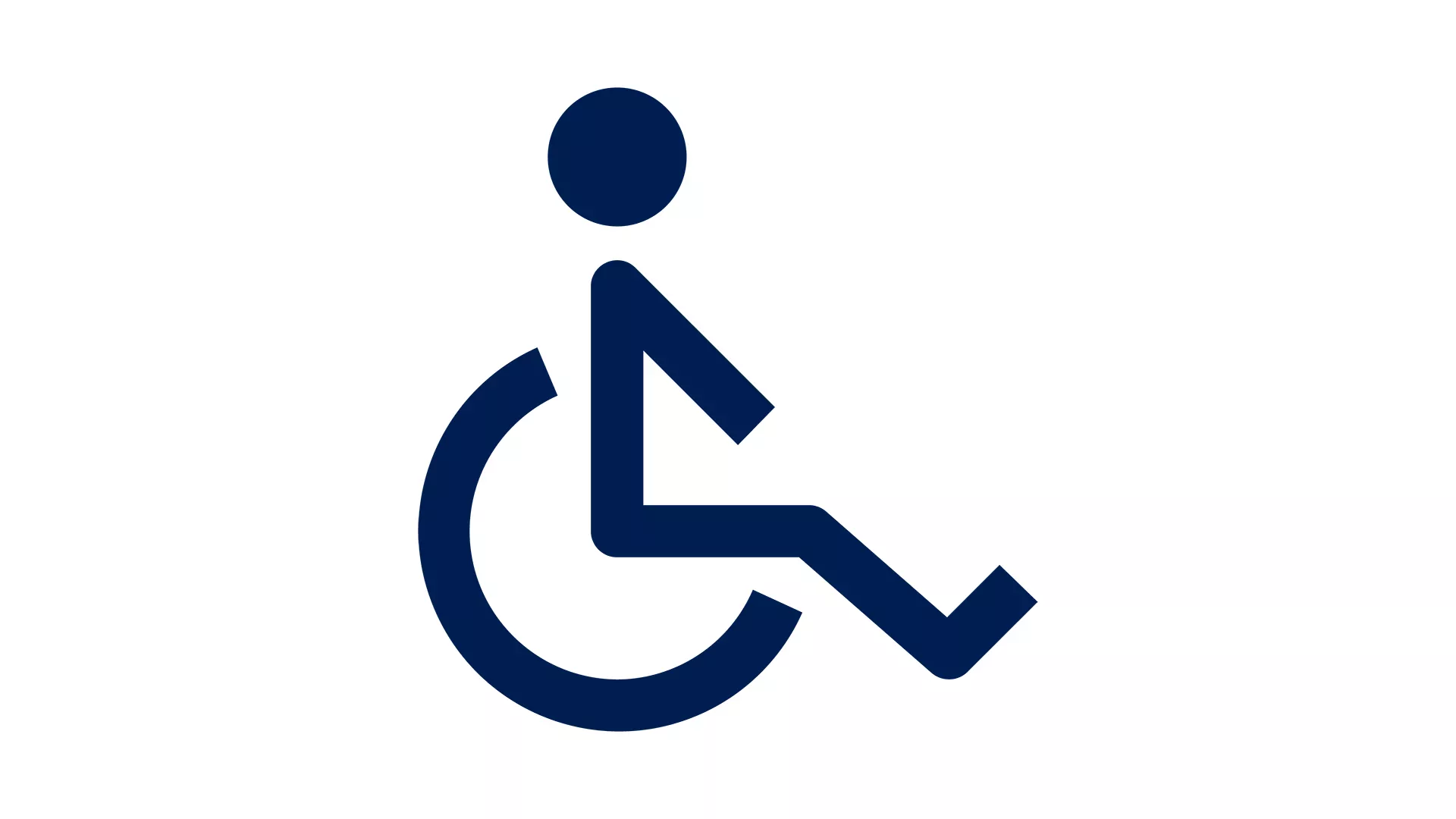 Symbol eines Rollstuhlfahrers
