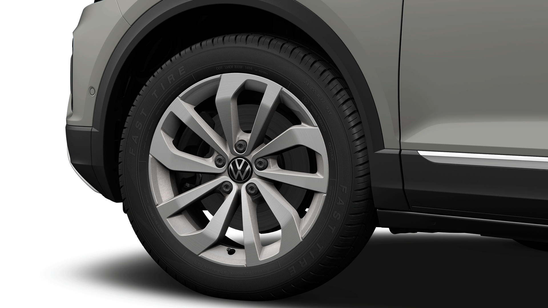 VW T-Roc 17-Zoll-Leichtmetallrad „Johannesburg“ Oberfläche glanzgedreht