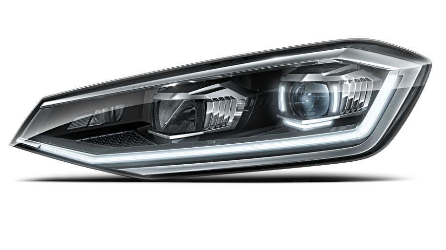 VW Golf Sportsvan Detail LED-Scheinwerfer Ausschnitt
