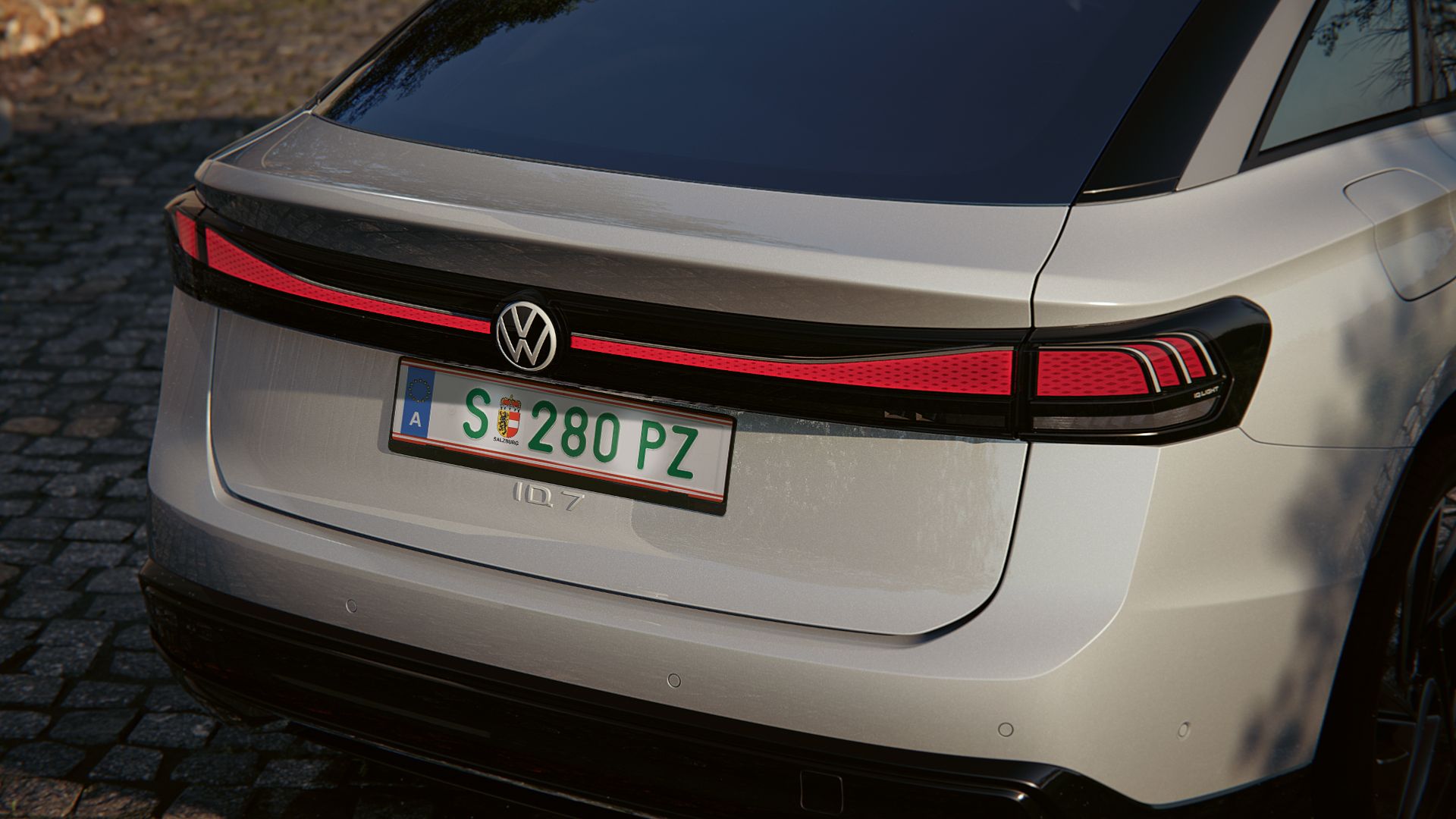 Detailansicht der VW ID.7 IQ.LIGHT LED-Rückleuchten