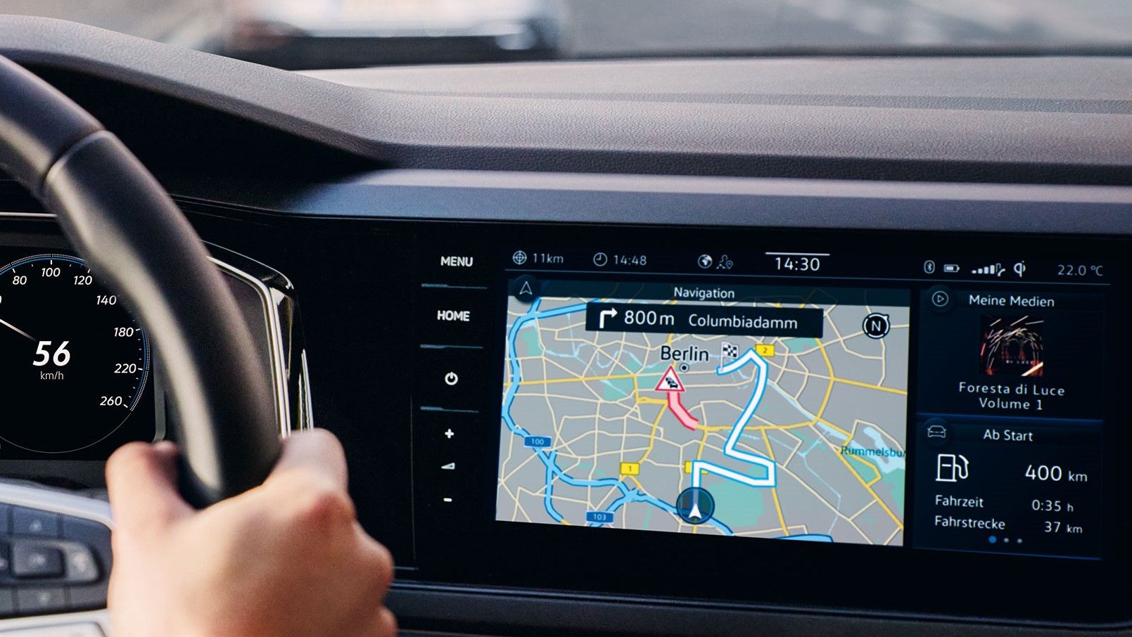 Navigationssystem im VW Polo