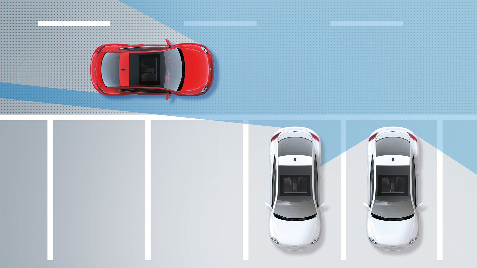 VW Beetle Cabrio "Blind Spot"-Sensor mit Ausparkassistent