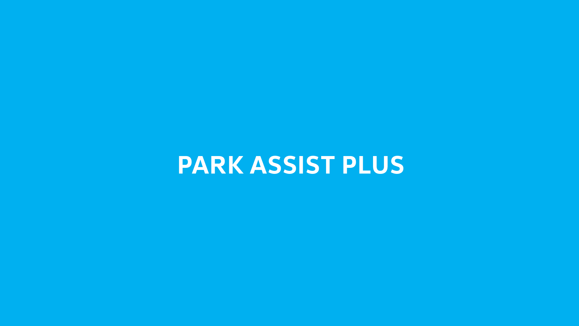 Vorschaubild Park Assist Plus weiße Schrift mit blauem Hintergrund für Video