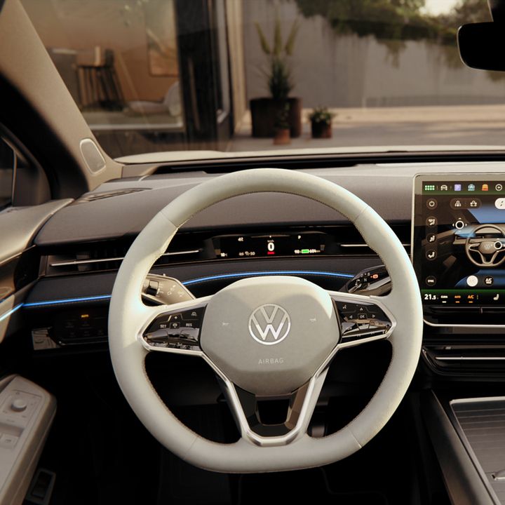 Detailansicht des VW ID.7 Digital Cockpits