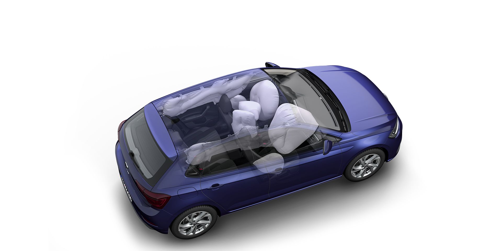 Abbildung zeigt Airbags im VW Polo