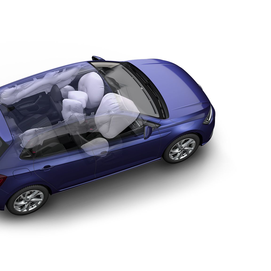 Abbildung zeigt Airbags im VW Polow