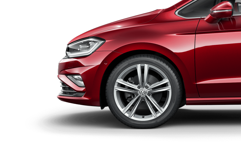 VW Golf Sportsvan Exterieur Detail Reifen und Felgen