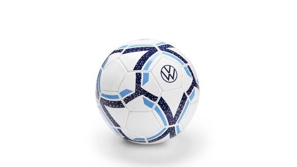 Volkswagen Fußball in weiß, hellblau und dunkelblau gemustert