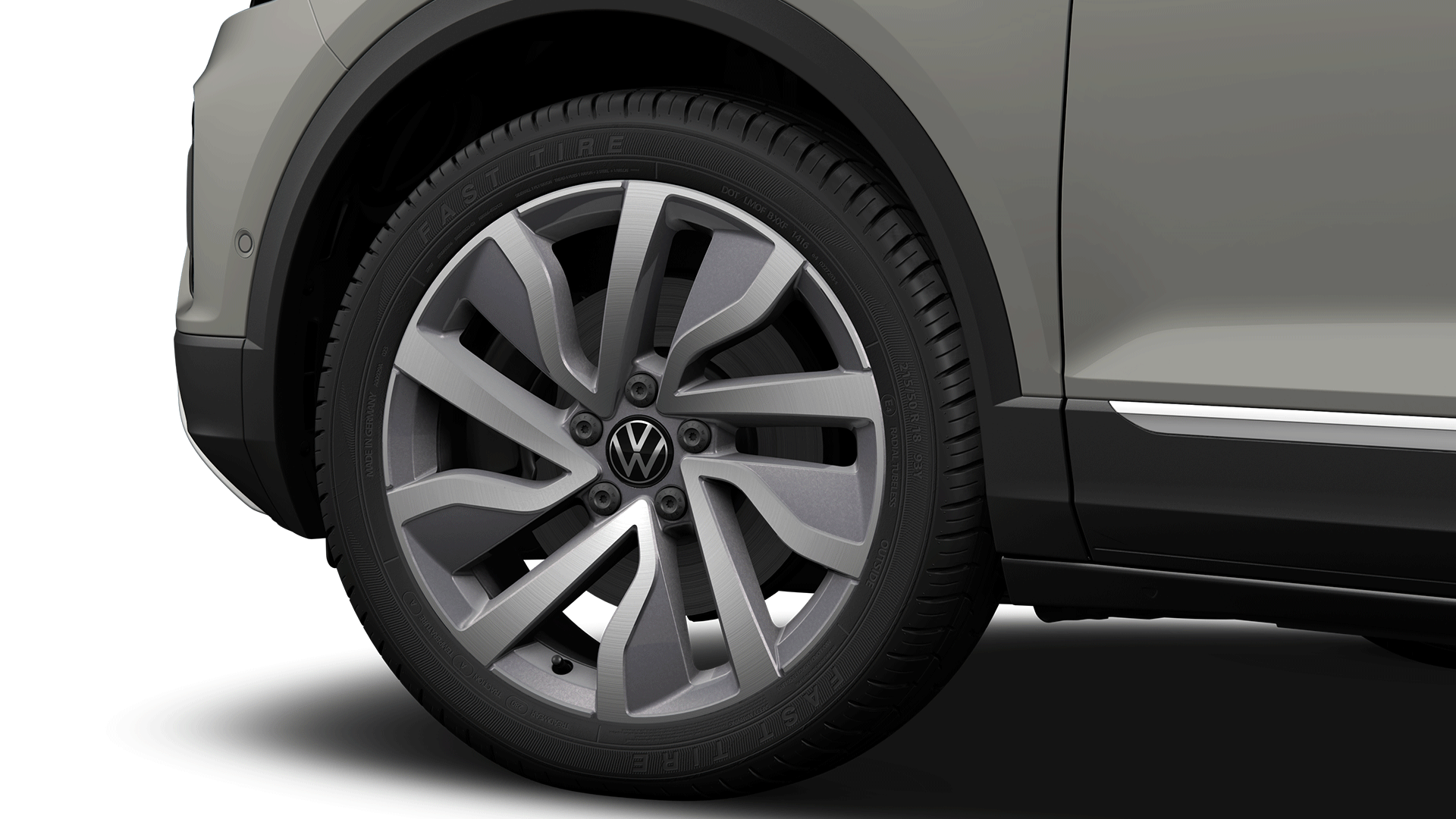 VW T-Roc 18-Zoll-Leichtmetallrad „Portimao“ Oberfläche glanzgedreht