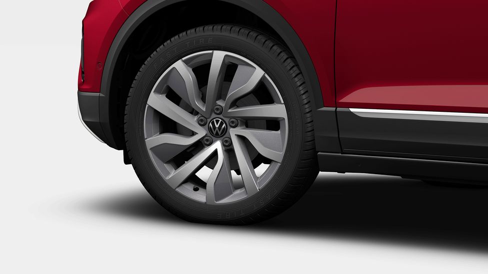 VW T-Roc Cabriolet 18-Zoll-Leichtmetallrad „Portimao“ Oberfläche glanzgedreht