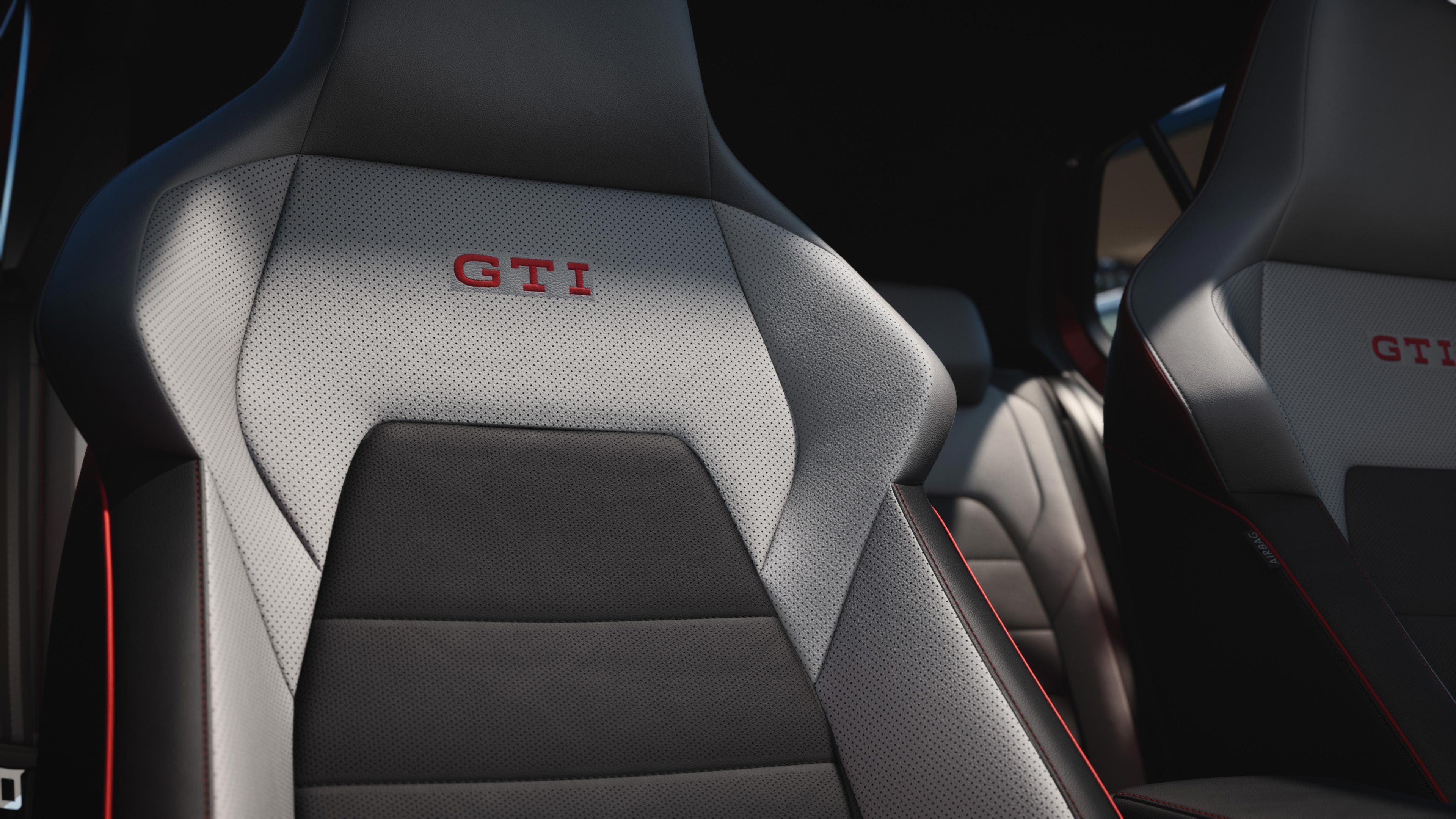 Detailansicht des ergoActive Sportsitzes im VW Golf GTI