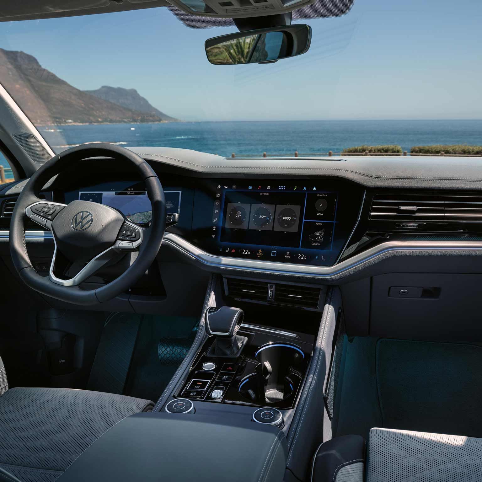 Blick auf den Interior eines Touareg eHybrid