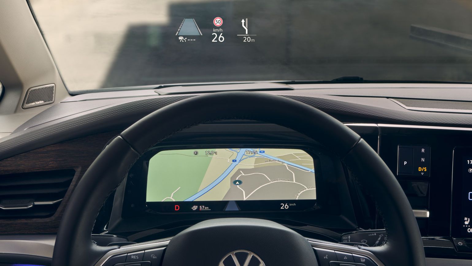 Ansicht des Volkswagen Navigationssystems